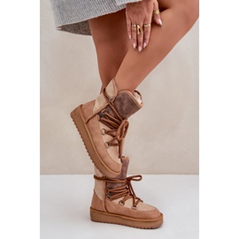 Botas De Nieve Mujer Con Plataforma Con Fijaciones D.Franklin DFSH370013 Camel marrón 6
