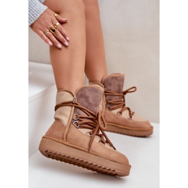 Botas De Nieve Mujer Con Plataforma Con Fijaciones D.Franklin DFSH370013 Camel marrón 9