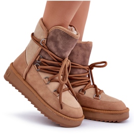 Botas De Nieve Mujer Con Plataforma Con Fijaciones D.Franklin DFSH370013 Camel marrón 11
