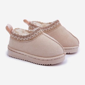 Botas de nieve para niños con plataforma, forradas de pelo, beige claro 1 Botas de nieve para niños con plataforma, forradas de pelo, beige claro 1