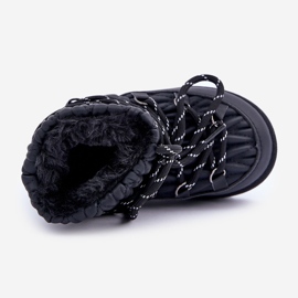 Botas de nieve para niños con aislamiento de pelo grueso, color negro 3