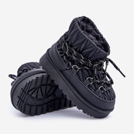 Botas de nieve para niños con aislamiento de pelo grueso, color negro 4