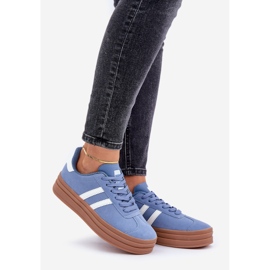 Zapatillas Deportivas Mujer con Plataforma, Azul 1