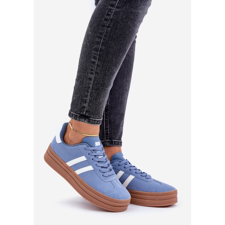 Zapatillas Deportivas Mujer con Plataforma, Azul 1
