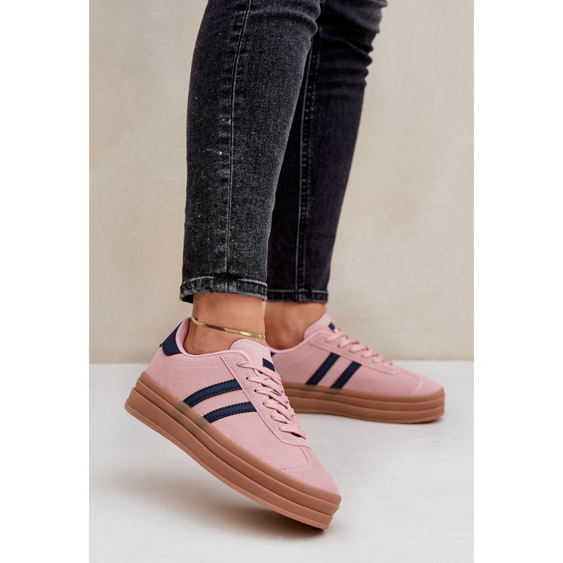 Zapatillas deportivas para mujer con plataforma, rosa 2