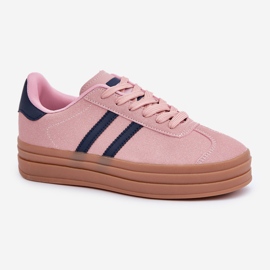 Zapatillas deportivas para mujer con plataforma, rosa rosado 4