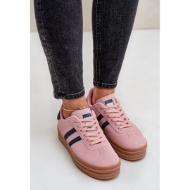 Zapatillas deportivas para mujer con plataforma, rosa rosado 3