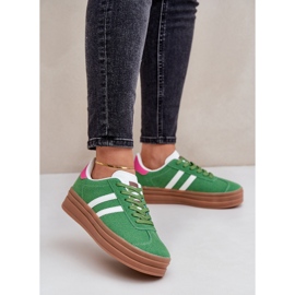 Zapatillas Deportivas Mujer con Plataforma, Verde 2