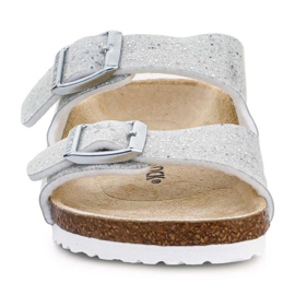 Kalpki Birkenstock Arizona Niños 1022230 Brillo cósmico Blanco plata 2