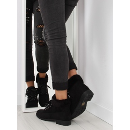 Botas de mujer negras con cordones NC87 negro 1