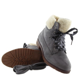 Botas grises de mujer con cordones NC87 gris 6