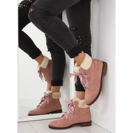 Botas rosas con cordones para mujer NC87 rosa 2