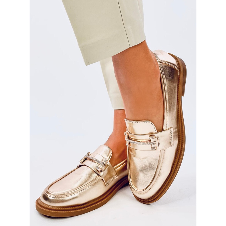 Mocasines de mujer Ferdis Gold dorado 2
