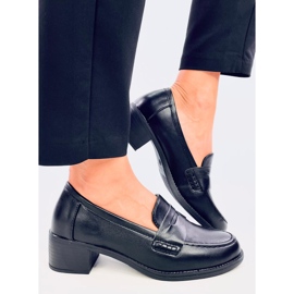 Zapatos de tacón ancho negros 4