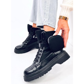 Botas militares con bolsillo desmontable, negro 3