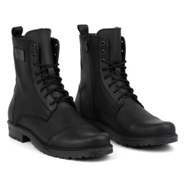 Zapatos polacos de piel de caña alta para hombre 2118/2 POLBUT negro 5