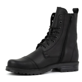 Zapatos polacos de piel de caña alta para hombre 2118/2 POLBUT negro 4