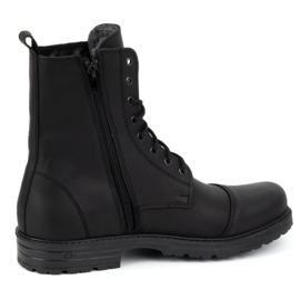 Zapatos polacos de piel de caña alta para hombre 2118/2 POLBUT negro 9