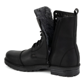 Zapatos polacos de piel de caña alta para hombre 2118/2 POLBUT negro 10