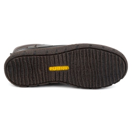 Kampol Zapatos de invierno de piel con aislamiento para hombre 108/K marrón 5