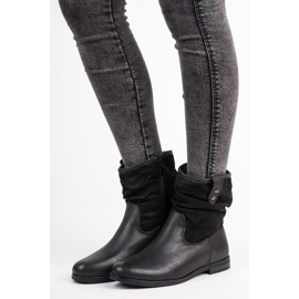 Botas sin cordones para mujer negro 2