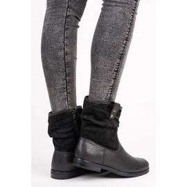 Botas sin cordones para mujer negro 1
