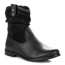 Botas sin cordones para mujer negro 3