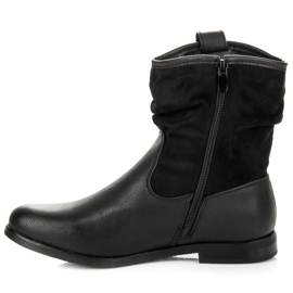 Botas sin cordones para mujer negro 4