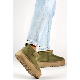 Botas de nieve forradas de pelo 8917-5GR verde 2