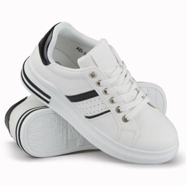 Calzado deportivo mujer, zapatillas con plataforma, blanco AD-732W/B 3