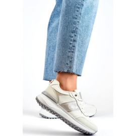 Calzado deportivo mujer, zapatillas con plataforma, blanco Y3806W 4