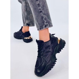 Deportivas de mujer negras con suela gruesa. negro 1