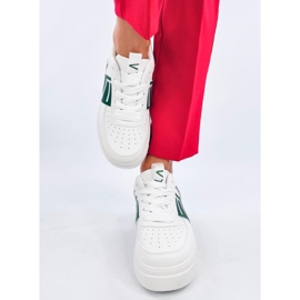 Zapatillas deportivas con plataforma para mujer, blancas y verdes. blanco 1 Zapatillas deportivas con plataforma para mujer, blancas y verdes. blanco 1