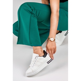 Zapatillas deportivas con plataforma para mujer, blanco 85-710W/B 1