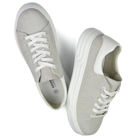 Deportivas mujer piel gris GD-XF-113G 2 Deportivas mujer piel gris GD-XF-113G 2
