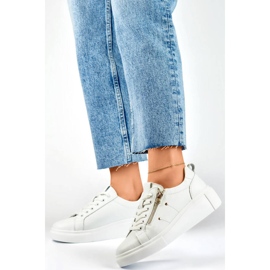 Deportivas mujer plataforma piel blanco GD-LX1001W 1