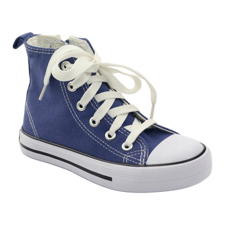 American Club Zapatillas para niños en la cremallera estadounidense azul 1