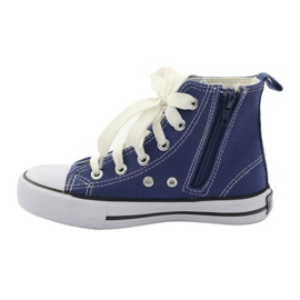 American Club Zapatillas para niños en la cremallera estadounidense azul 2