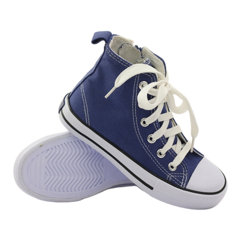 American Club Zapatillas para niños en la cremallera estadounidense azul 3