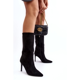 Joalice Botas de tacón alto a media pantorrilla para mujer Negro Odetteia 3 Joalice Botas de tacón alto a media pantorrilla para mujer Negro Odetteia 3