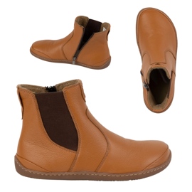 Olivier Botas Chelsea de mujer descalzas con cremallera, aislantes 1263 rojo naranja 8
