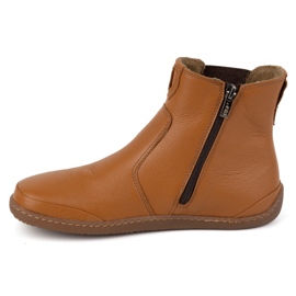 Olivier Botas Chelsea de mujer descalzas con cremallera, aislantes 1263 rojo naranja 1