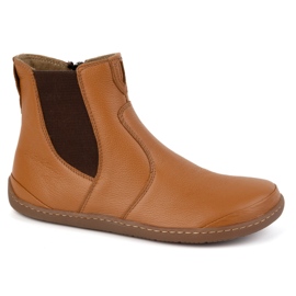 Olivier Botas Chelsea de mujer descalzas con cremallera, aislantes 1263 rojo naranja 2