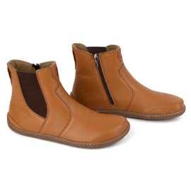 Olivier Botas Chelsea de mujer descalzas con cremallera, aislantes 1263 rojo naranja 3