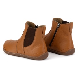 Olivier Botas Chelsea de mujer descalzas con cremallera, aislantes 1263 rojo naranja 4