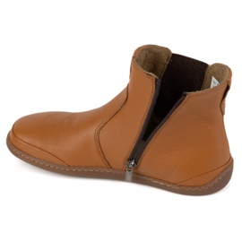 Olivier Botas Chelsea de mujer descalzas con cremallera, aislantes 1263 rojo naranja 7