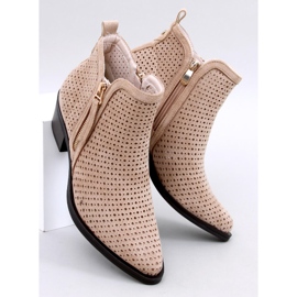 Botas cowboy caladas de mujer, beige claro 1