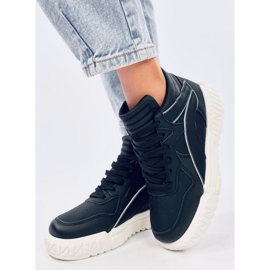 Zapatillas deportivas altas para mujer, color negro. 2