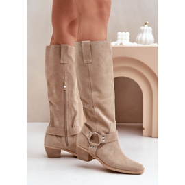 Zazoo Botas sin aislamiento para mujer 3444/O, beige 1