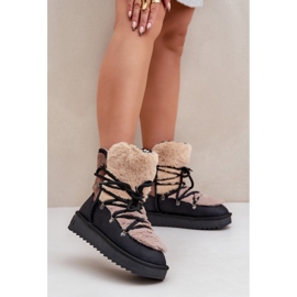 Botas de nieve con aislamiento de piel D.Franklin DFSH370012 negro 1 Botas de nieve con aislamiento de piel D.Franklin DFSH370012 negro 1